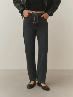 - Mid Rise Ankle Straight Leg Jeans With Scarf*Next Outlet