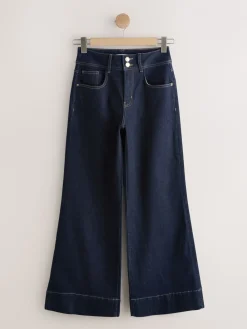 - Zandloperjeans met stretchy, hoge taille en wijde pijpen*Next Discount