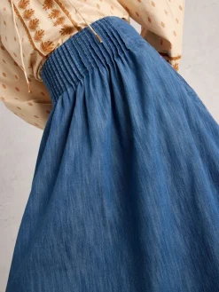 Charlotte midirok van denim*White Stuff New