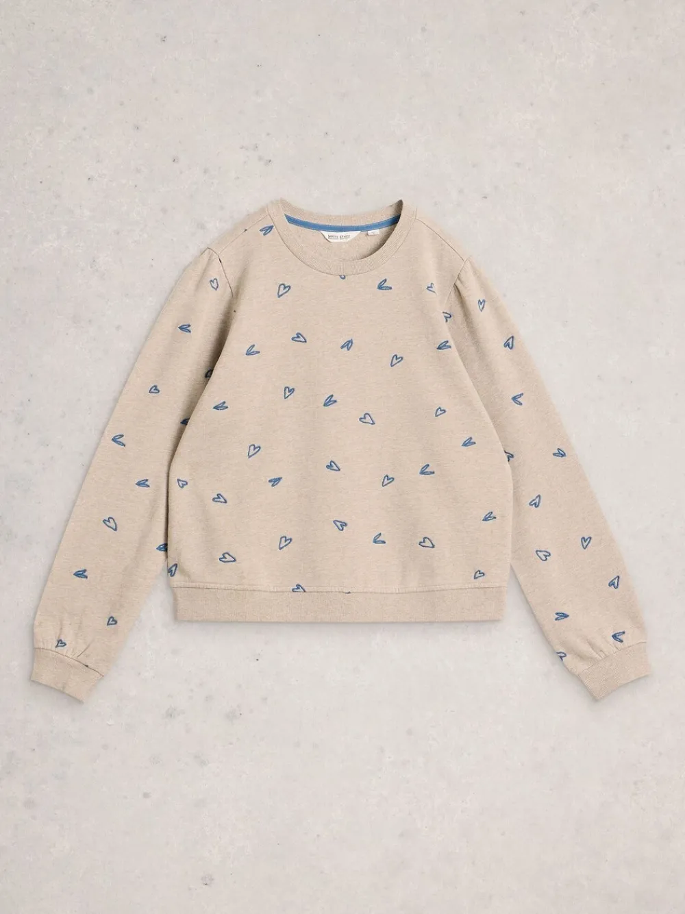Heart Embroidered Sweatshirt*White Stuff Clearance