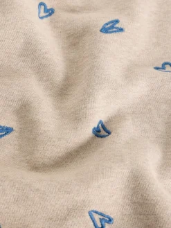 Heart Embroidered Sweatshirt*White Stuff Clearance