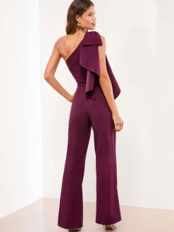 - jumpsuit met strik en één schouder*Lipsy Clearance