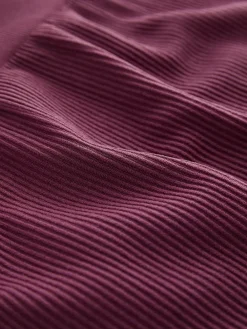 Wijnrood - Geribbelde naadloze legging met hoge taille*Next Online