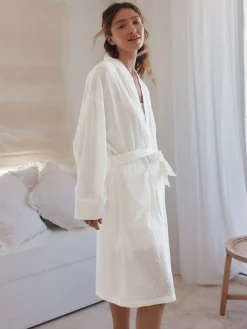 - 100% katoenen geruite dunne badjas*Next Clearance