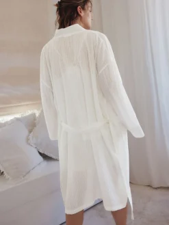 - 100% katoenen geruite dunne badjas*Next Clearance