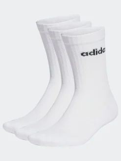 Wit - Linear verpakking van 3 paar dikke sokken met ronde hals*adidas Best