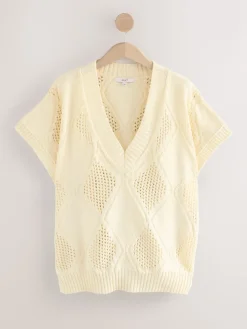 Wit - Argyle Open Knit Tank Cover-Up*Next Discount
