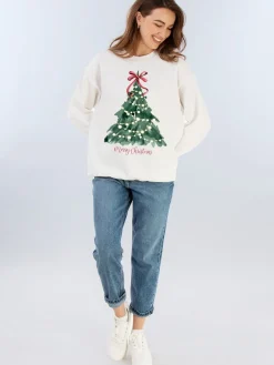 - Christmas Tree Watercolour Sweatshirt*Brands In Best