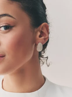 Wit - Bruidsoorknopjes met traanvormig pareleffect*Next Hot