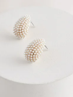 Wit - Bruidsoorknopjes met traanvormig pareleffect*Next Hot