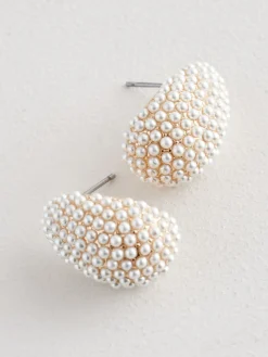 Wit - Bruidsoorknopjes met traanvormig pareleffect*Next Hot