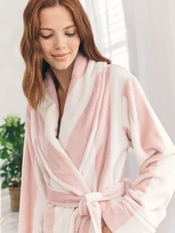 - Fleece Stripe Dressing Gown*Chelsea Peers New