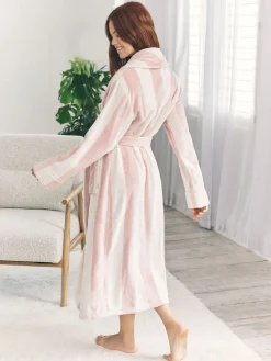 - Fleece Stripe Dressing Gown*Chelsea Peers New