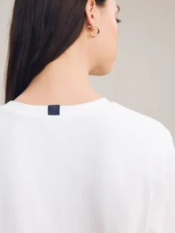 Wit - Dik T-shirt met lange mouwen en ronde hals*Next