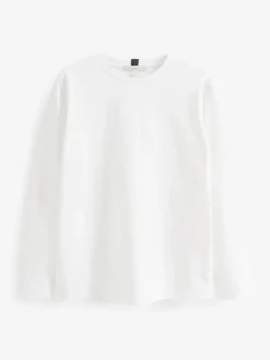 Wit - Dik T-shirt met lange mouwen en ronde hals*Next