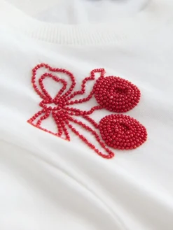 Wit - Embellished Heart Short Sleeved Crew Neck Top*Next Best