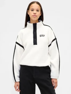 - Oversized Cropped Sherpa Half-Zip Fleece*Gap Discount
