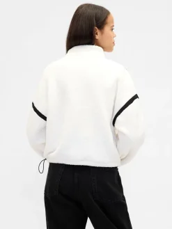 - Oversized Cropped Sherpa Half-Zip Fleece*Gap Discount