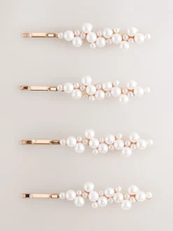 Wit - Haarspelden met pareleffect*Next Sale