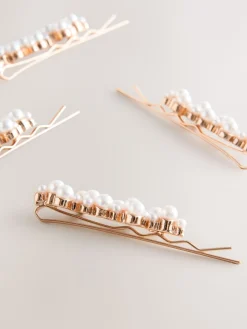 Wit - Haarspelden met pareleffect*Next Sale