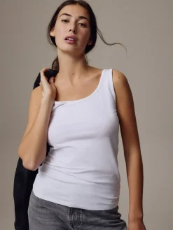 Wit - Hemdje met brede bandjes*Next Outlet