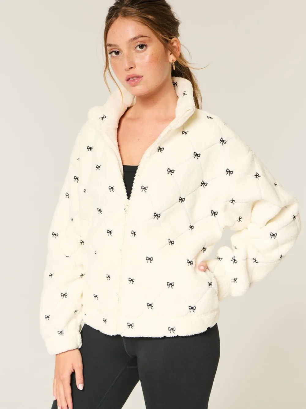 - Gilly Hicks Embroidered Full Zip Sweatshirt*Hollister Online