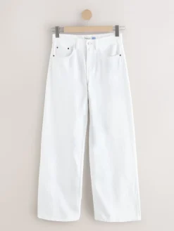 Wit - Jeans met wijde pijpen*Next Outlet