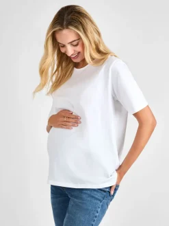 Wit - - Oversized boyfriend zwangerschaps-T-shirt*Jojo Maman Bébé Online