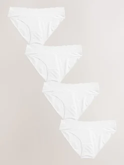 Wit - Katoenen kanten slipjes 4 stuks*Next Best