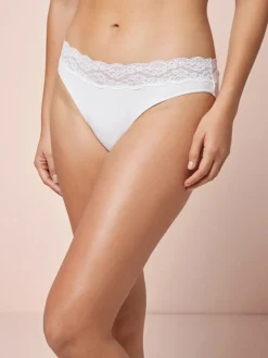 Wit - Katoenen kanten slipjes 4 stuks*Next Best