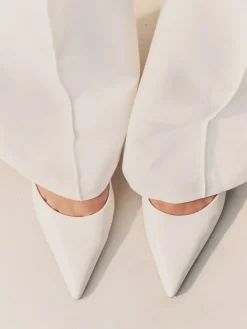 Wit - Leren mid-court pumps*Next Online