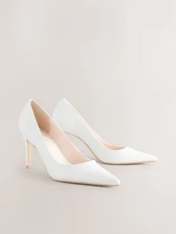 Wit - Leren mid-court pumps*Next Online