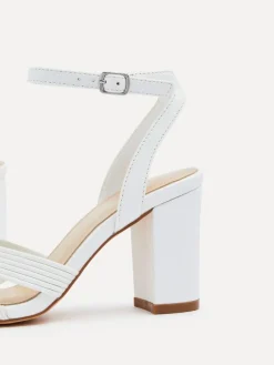 - City sandalen met blokhak en geribbelde voorband*Linzi Clearance