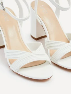 - City sandalen met blokhak en geribbelde voorband*Linzi Clearance