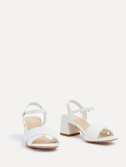 - Wide Fit Vivian Heeled Sandals h Crossover Front Strap*Linzi