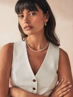 Wit - Pearl Effect Short Necklace*Next