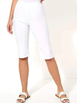 Wit - - Knielange stretchshort*Roman Clearance