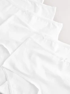 Wit - Set van 5 slips met hoog katoengehalte*Next Outlet