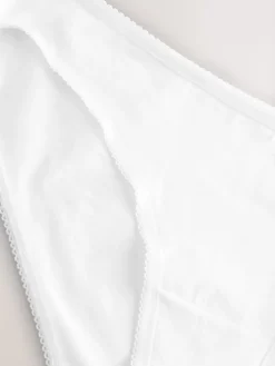 Wit - Set van 5 slips met hoog katoengehalte*Next Clearance