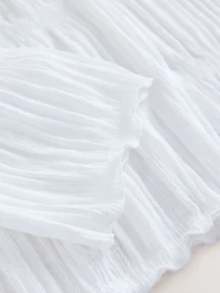 - Shirred Long Sleeve Crew Neck Top*Next Sale