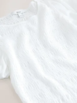 - Shirred Short Sleeve Crew Neck Top*Next New