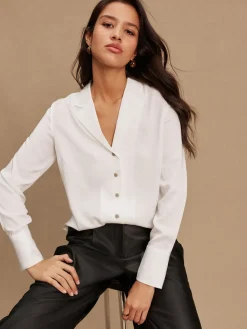 - Soft Revere Collar Long Sleeve Shirt*Next