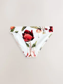 Wit en Rood Bloemen - Hardware Bikini Bottoms*Next Best