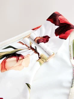 Wit en Rood Bloemen - Hardware Bikini Bottoms*Next Best