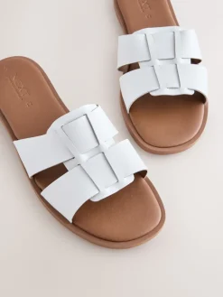 Wit leer - Slotted Muilsandalen*Next Sale