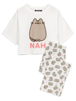 Wit met poes - Snoopy Korte Broek Pyjama's Set*Vanilla Underground Clearance
