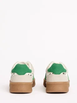 Wit met stippen - Lace Up Retro Gumsole Sports Trainers*Friends Like These Clearance