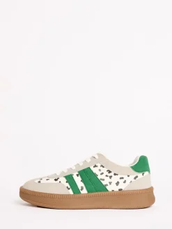 Wit met stippen - Lace Up Retro Gumsole Sports Trainers*Friends Like These Clearance