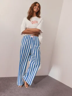 Wit/blauw gestreept - Blondie Short Sleeve Pyjamas*Next Outlet