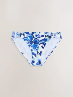 Wit/blauw porselein - Hoog uitgesneden bikinibroekje*Next Hot